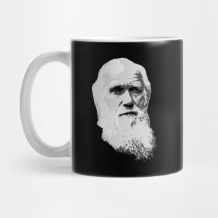 Charles Darwin Black and White Mug